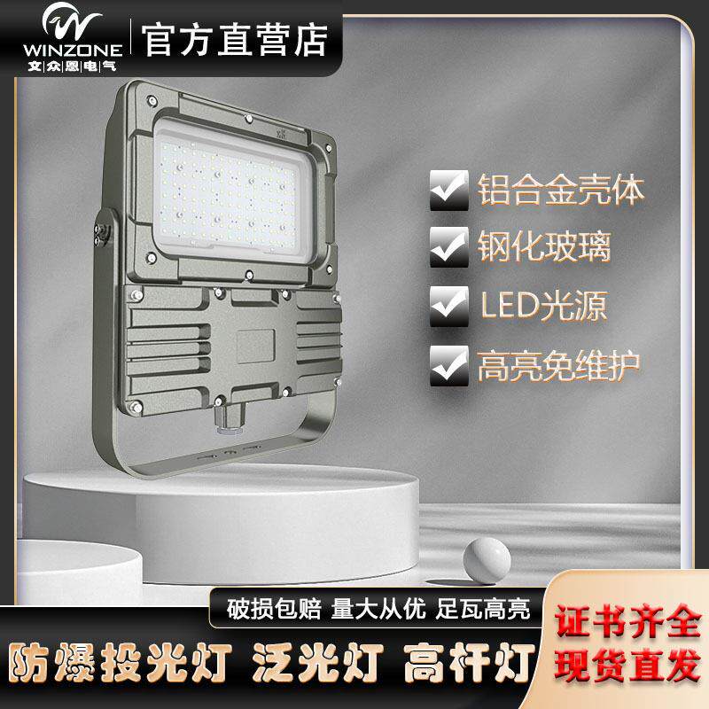 陕西120W150W防爆投光灯防爆泛光灯化工厂led防爆杆灯