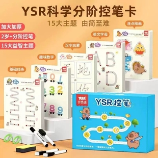 奕思瑞控笔训练幼儿园儿童练习宝宝专注力卡早教F 下单立减50