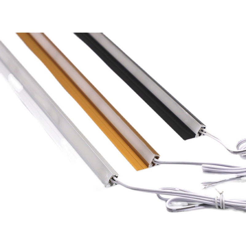 LED220V无需变压器斜45度发光明装硬灯条家用条形铝合金橱柜展示