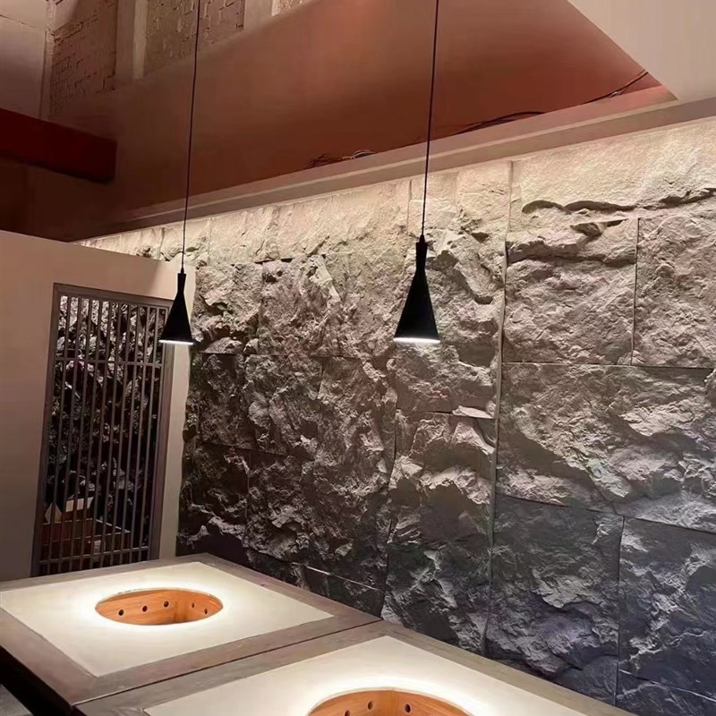 pu山岩石聚氨酯轻质仿真石皮文化石蘑菇背景墙内外墙砖客厅别墅