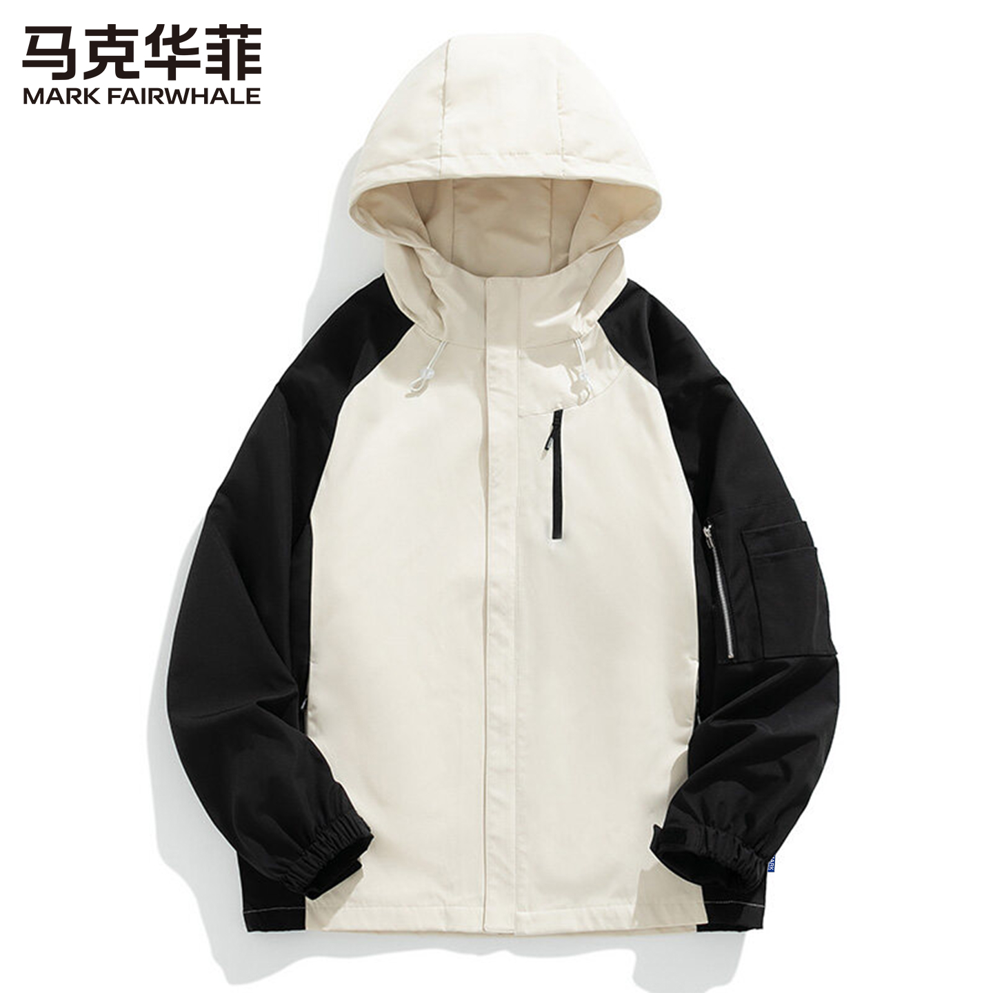 马克华菲秋季连帽宽松防风夹克男