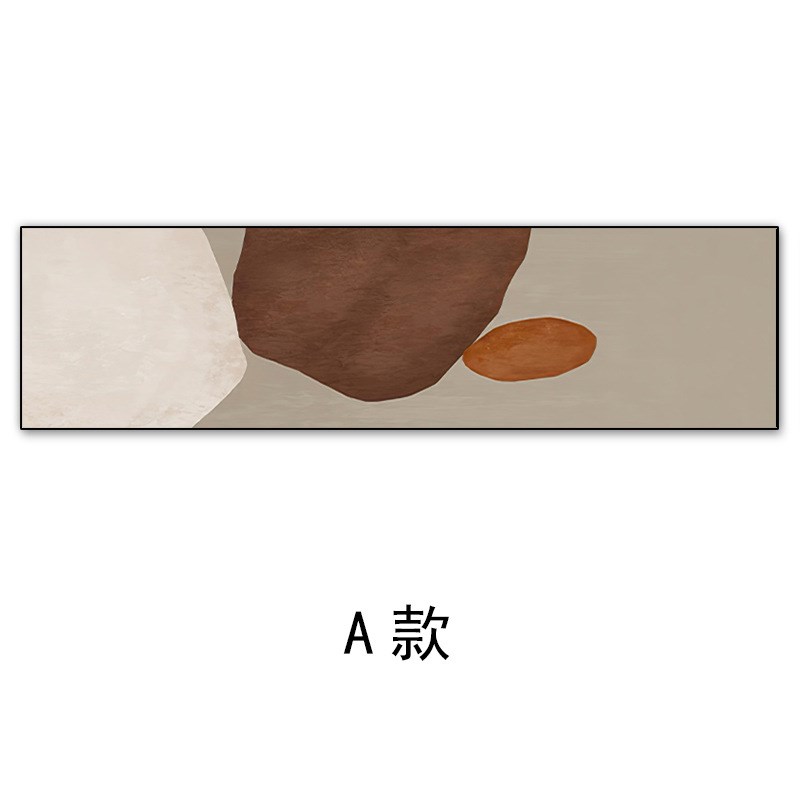侘寂风卧室床头装饰画大幅抽象日式晶瓷挂画简S约软装极简壁画横图片