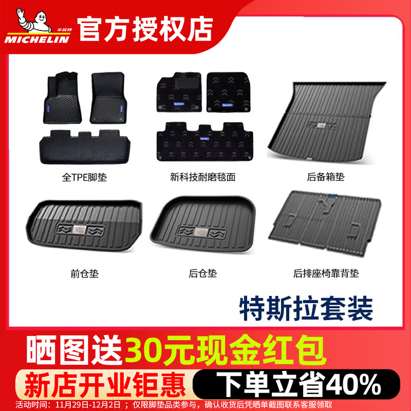 米其林特斯拉全TPE全包围脚垫