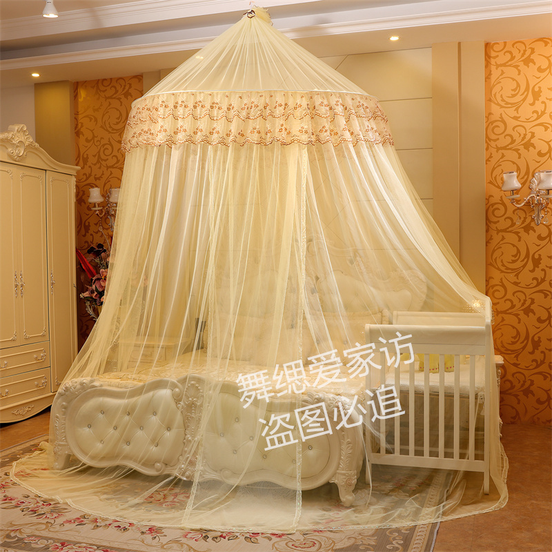特大吊顶大圆顶蚊帐1.5-3米大床加宽拼接婴儿圆床子X母床加大空间