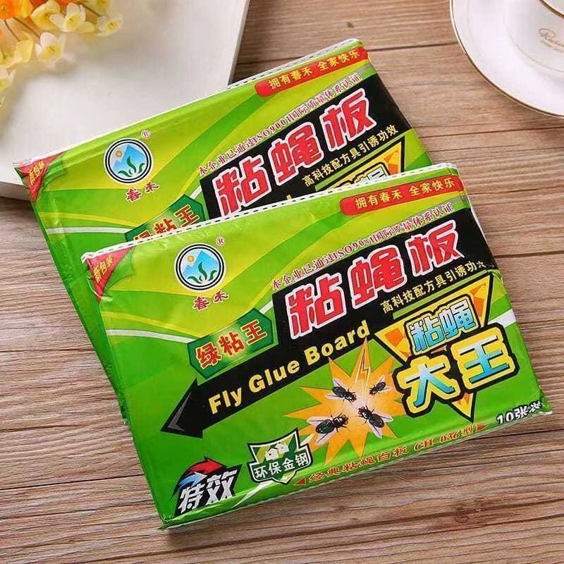 绿粘王粘蝇纸家用灭蚊蝇高效诱捕器捕捉器装灭虫神器粘虫板环保