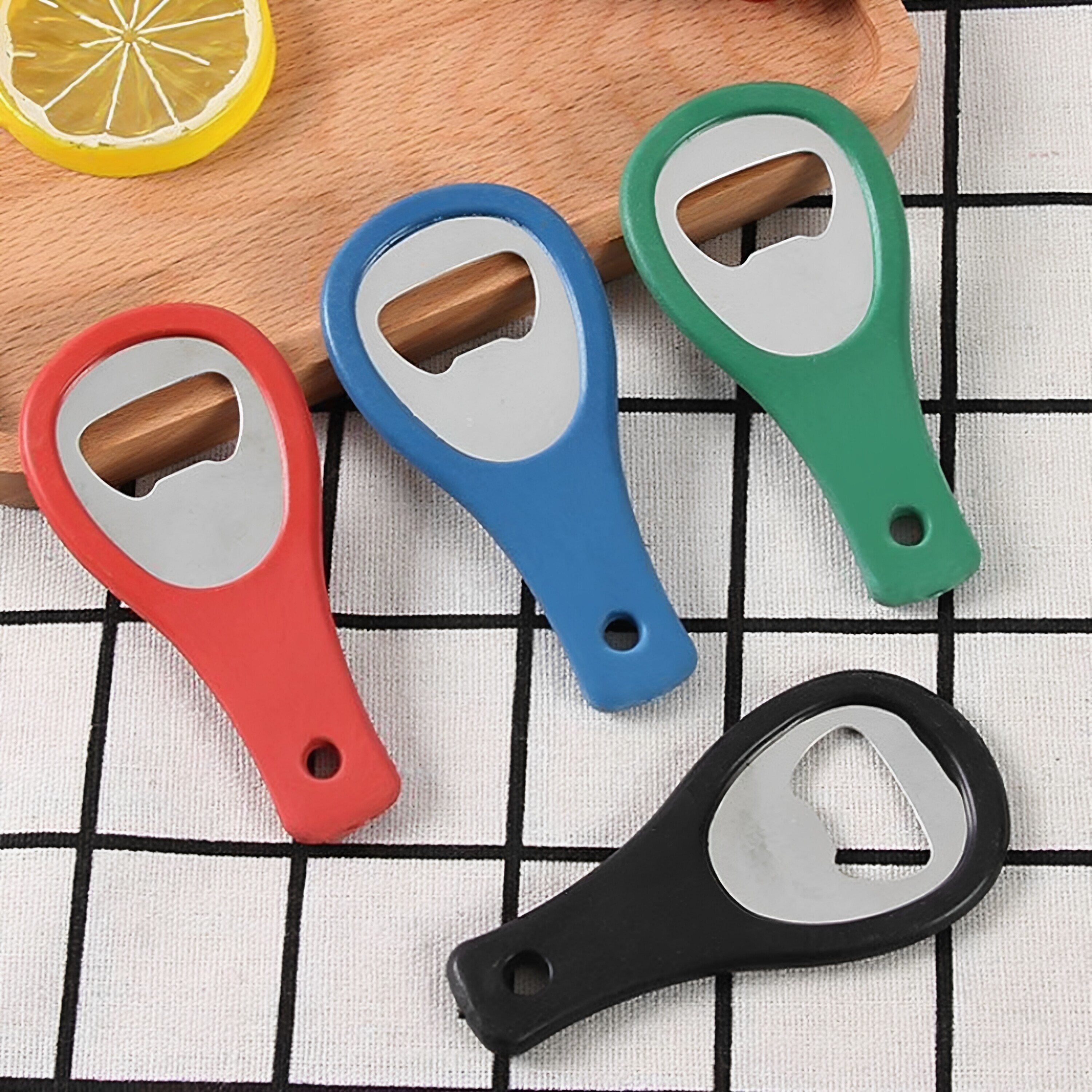 彩色手柄开瓶器便携式啤酒瓶开盖器家用工具多色可选
