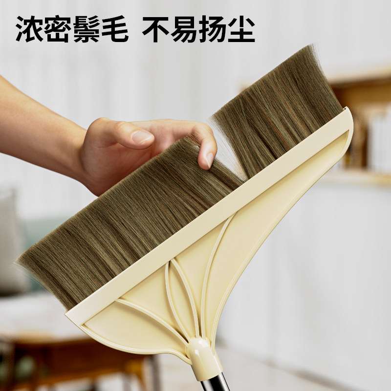 纯鬃毛扫把套装家用防静电不易粘头发猪鬃马毛扫帚簸箕垃圾铲组合