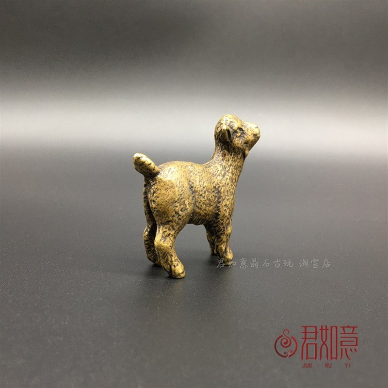 实心黄铜生肖羊摆件可爱铜羊迷你小羊宝铜小羊福羊摆件