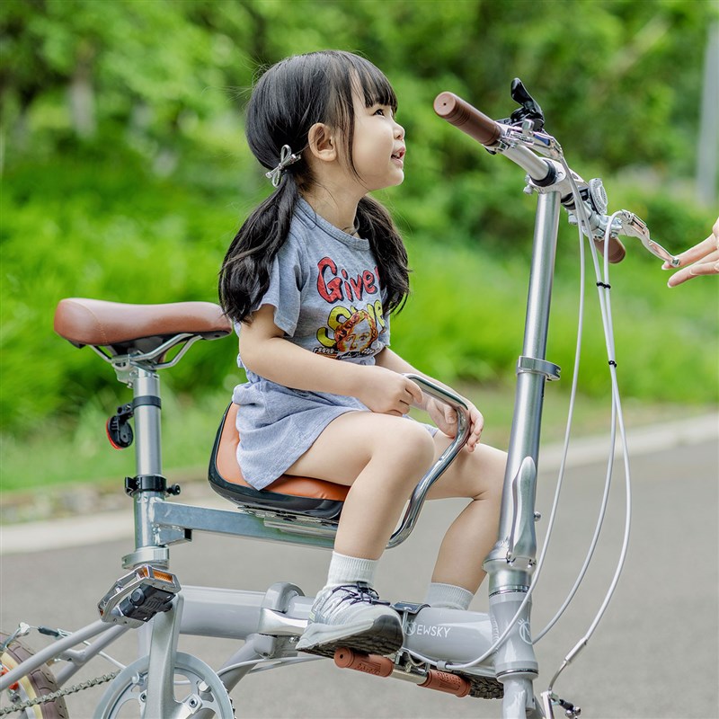 折叠自行车亲子车超轻母子车带小孩带娃溜娃儿Q童座椅可载兜风子