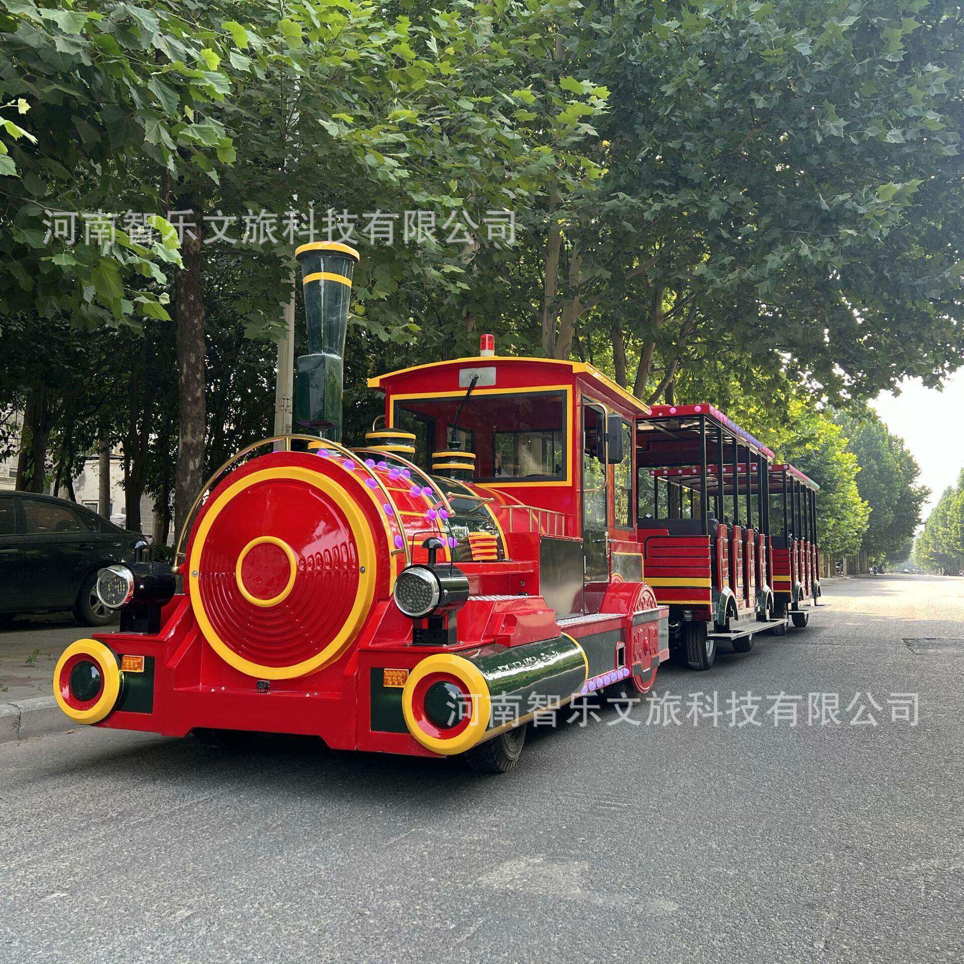 厂家直售无轨小火车游乐设备景区公园游乐园电动小火车可坐人