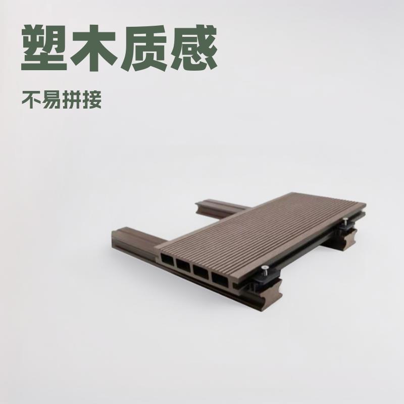 户外塑木地板庭院天台泳池阳台公园露营地装饰板围栏板环保易拼接