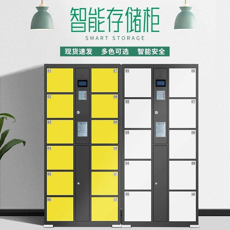 超市电子存包柜人脸识别指纹寄存柜商场健身房游乐场条码储物柜