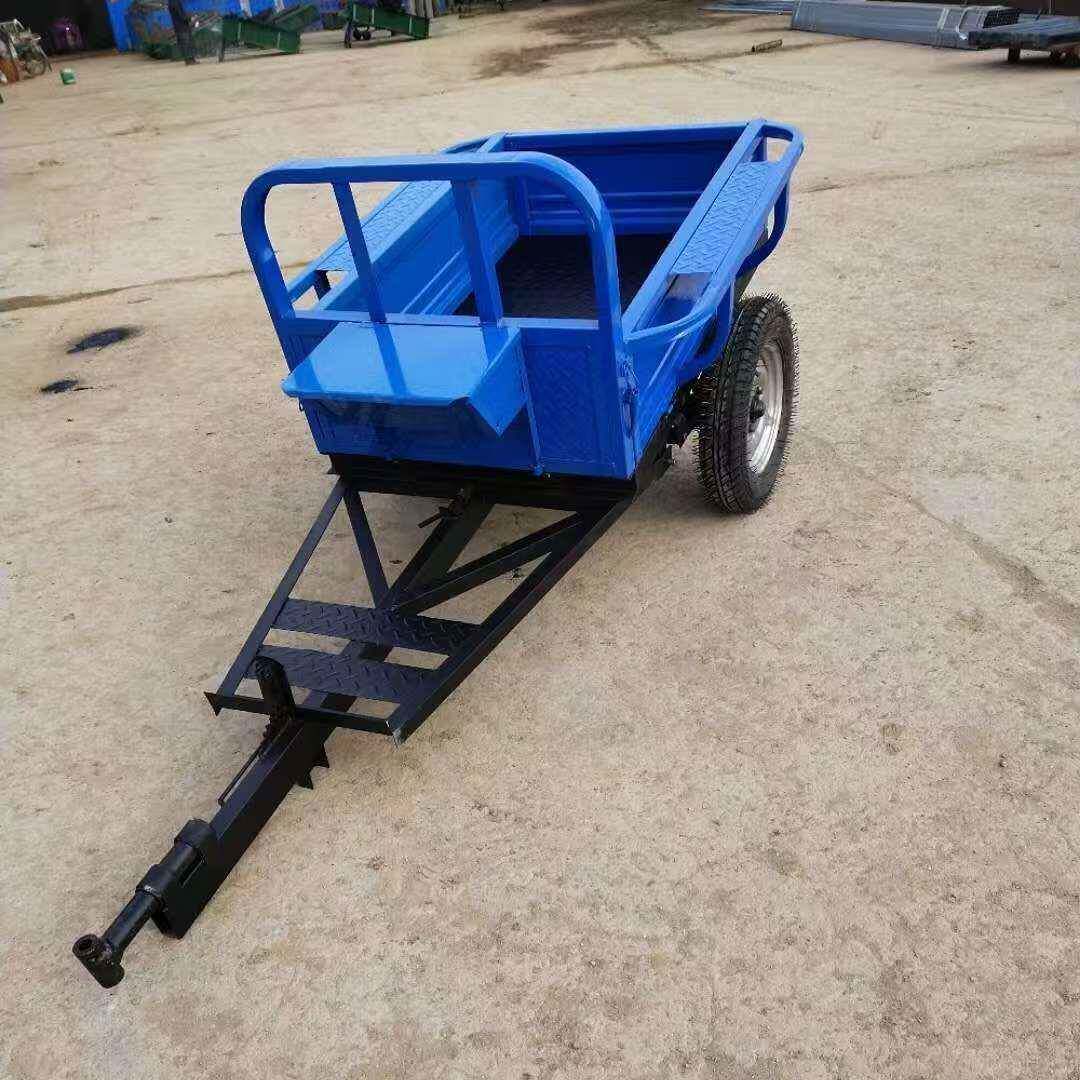 手扶拖拉机拖斗小型微耕机四轮拖拉机拖车车斗1吨2吨挂载运输拖车