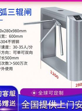 三辊闸厂家人行通道闸机工地学校人脸识别景区摆闸翼闸门禁系统