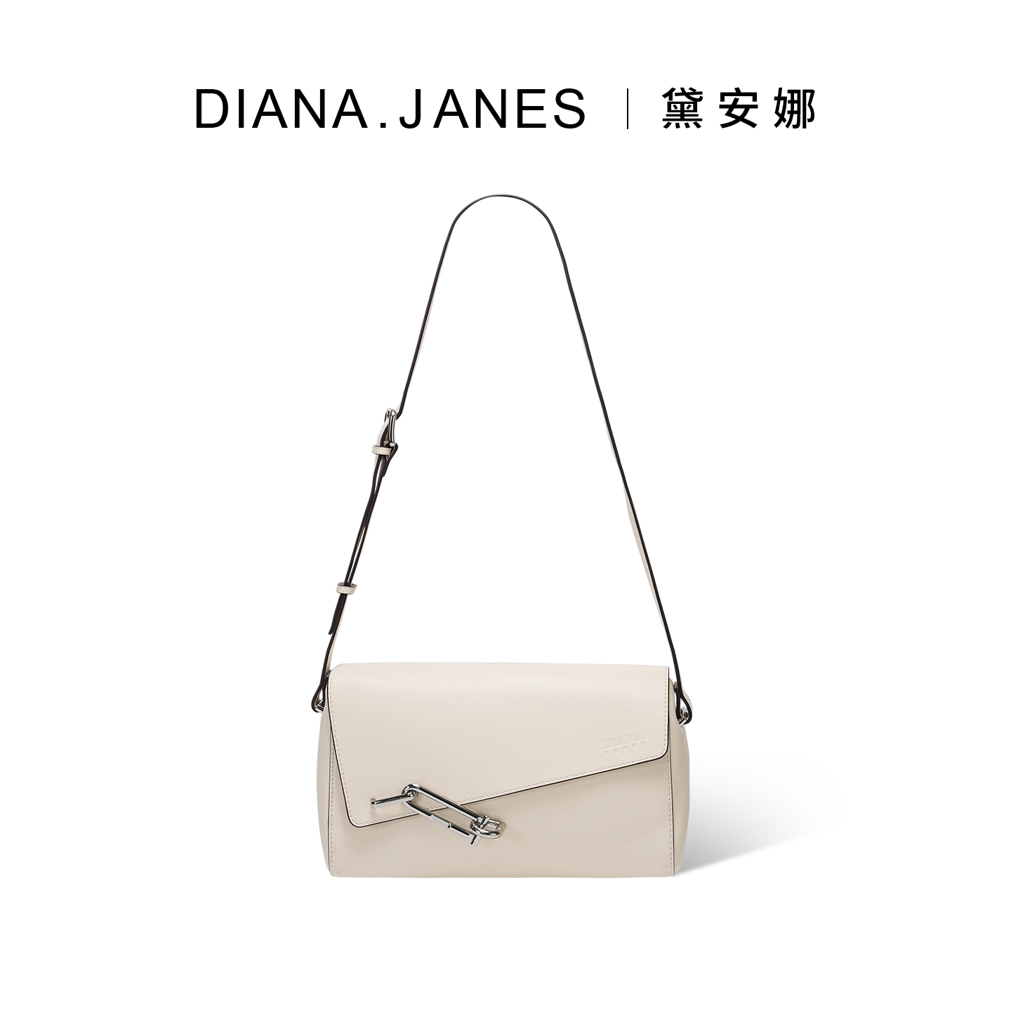 DianaJanes黛安娜.珍妮丝 小方包中号锁盒包真皮锁扣单肩斜挎包