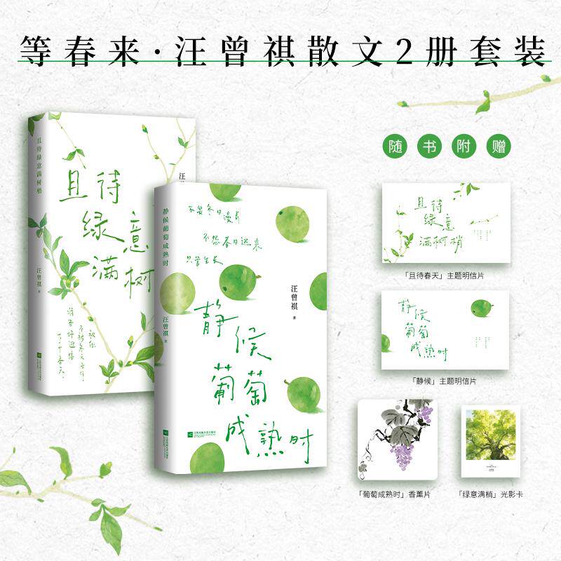 【可开票全新正版】等春来汪曾祺散文2册套装静候葡萄成熟时+且待绿意满树梢汪曾祺 著 时代华语 出品2026-04-01江苏凤凰文艺出版