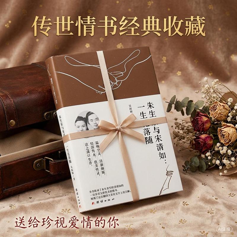 【可开票全新正版】朱生豪与宋清如一生花落随 温婉空灵清新细腻情深隽永优美性灵感受一代莎翁翻译大师在文字上的天赋在情感