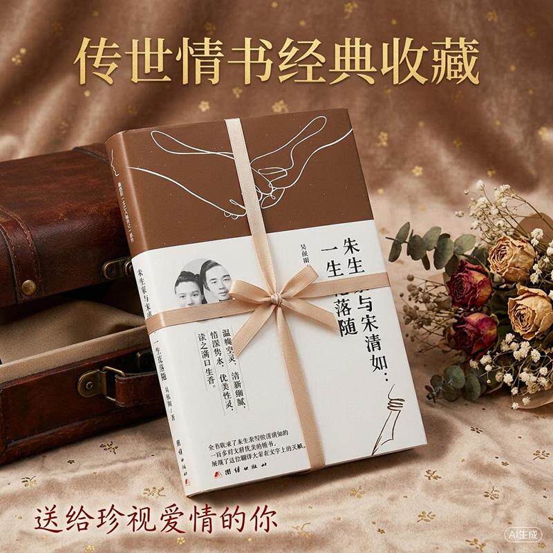 【可开票全新正版】朱生豪与宋清如一生花落随 温婉空灵清新细腻情深隽永优美性灵感受一代莎翁翻译大师在文字上的天赋在情感