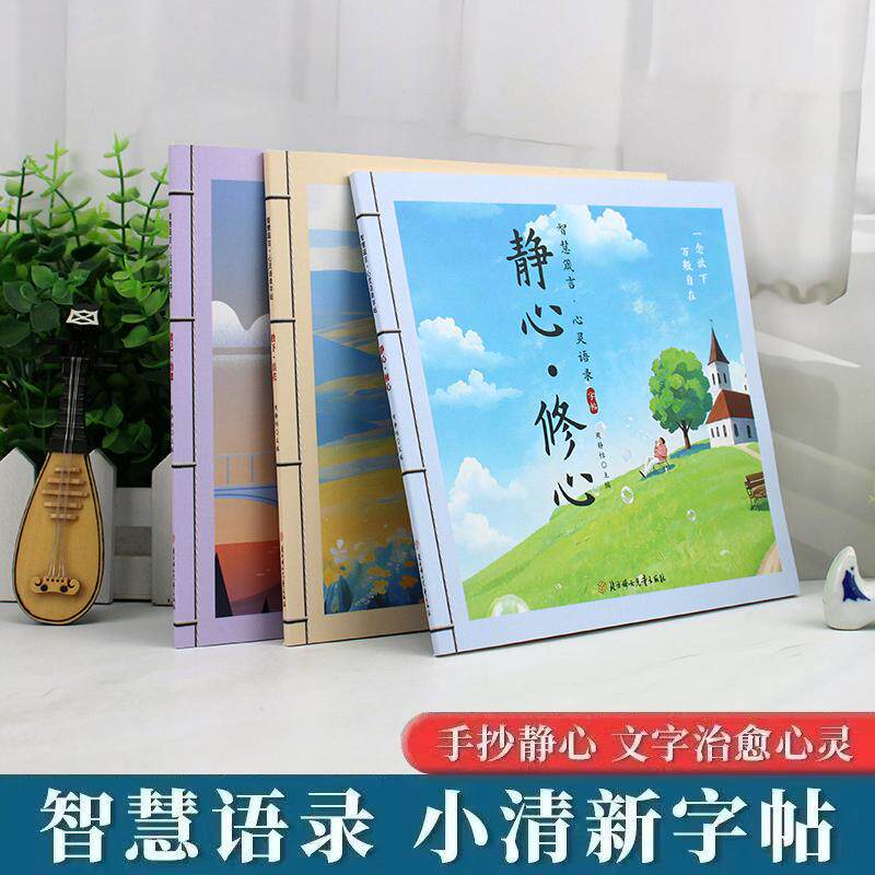 【可开票全新正版】成人练字帖【全3册】 2026新款智慧箴言心灵语录系列静心修身成人正能量 方正字迹张颢硬笔楷书北方妇女儿童出