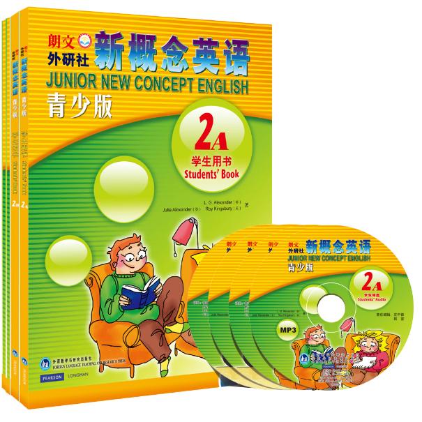 【可开票全新正版】新概念英语青少版第2级学生用书练习册共4册含MP3光盘和动画DVD点读[Junior New Concept English9787560073712