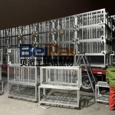 铝合金托盘等物流设备自动化物流铝合金养花轨道式多层移动苗床