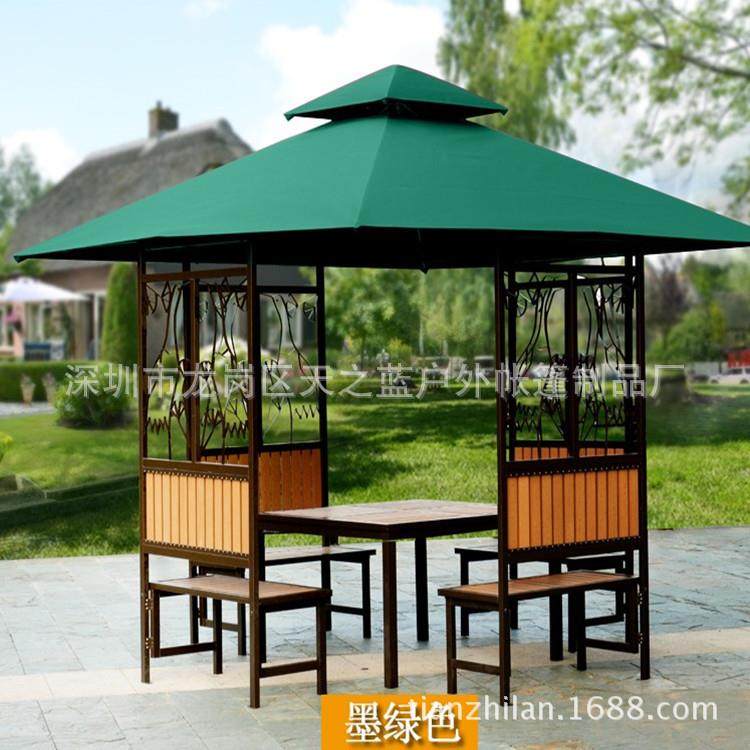 户外凉亭庭院花园休闲亭子楼顶天台遮阳棚工地茶水亭农家乐防腐木