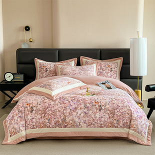 A类高克重全消光大版 印花75D牛奶绒四件套秋冬加厚绒套件 数码