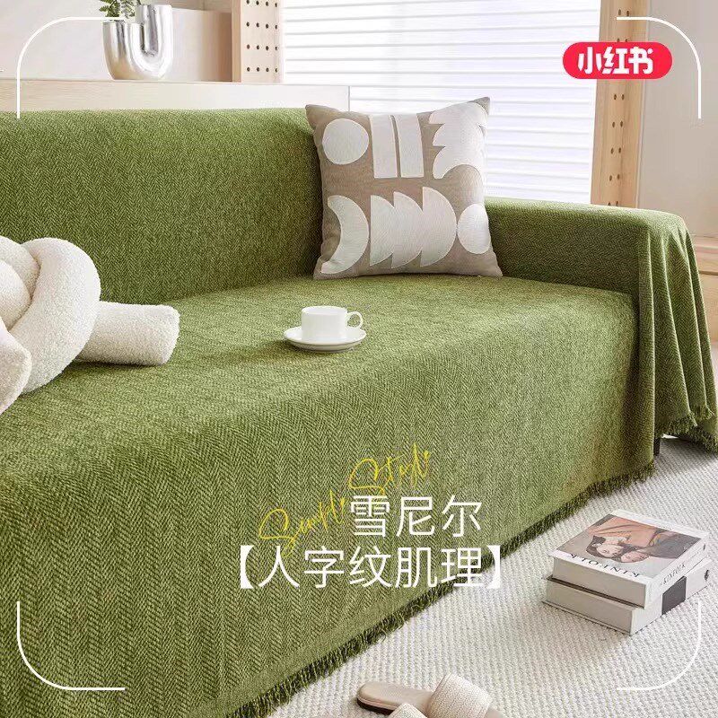 沙发盖布新款四季通用雪尼尔高级感防猫抓沙发罩垫子全盖巾