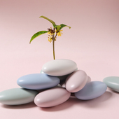 鹅卵石玻璃门拉手推拉浴室大门把手推拉门移门大拉手扶手明装 单孔