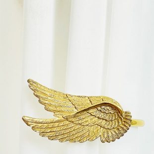 饰窗帘挂钩复古绑带欧式 黄铜挂钩门帘挂钩轻奢客厅壁饰装