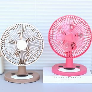 便携小风扇 卡通摇头电风扇迷你学生家用宿舍床上台扇小型静音台式