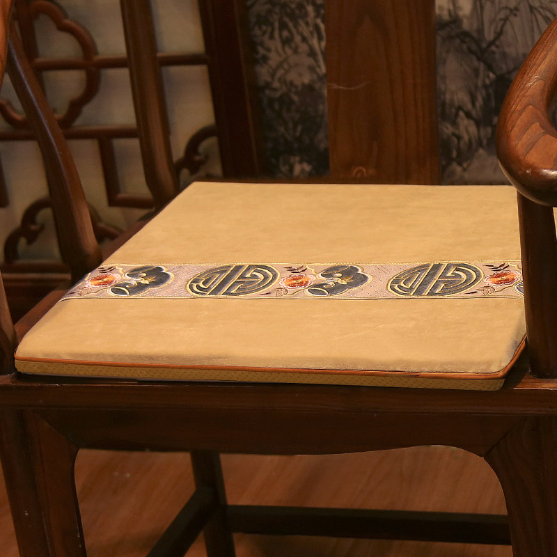 红木椅垫坐垫实木家具定制绒布沙发垫圈椅垫餐椅垫秋冬防滑垫