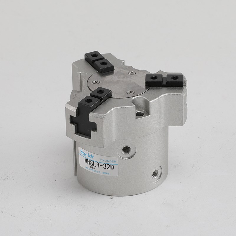 气动三爪夹具加长型夹紧夹爪手指气缸MHSL3-16D20D25D32D40D50D63