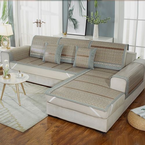 竹席沙发垫夏季22新款冷感凉席夏天藤防滑通用冰丝坐垫子罩