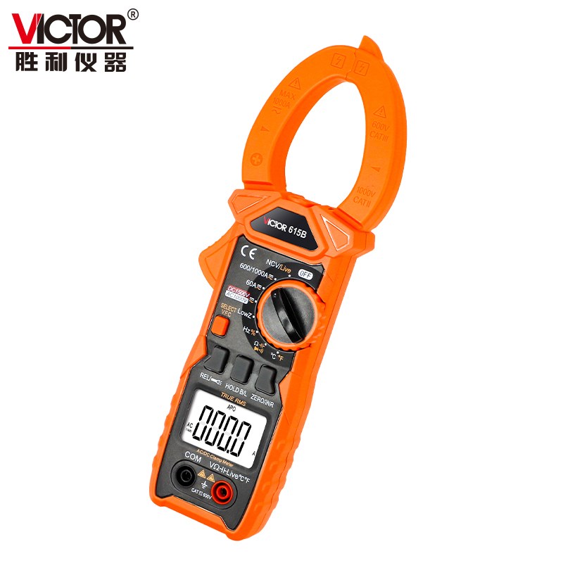 胜利VC615B数字钳形表VC610L高精度交直流电流表自动量万用表610E