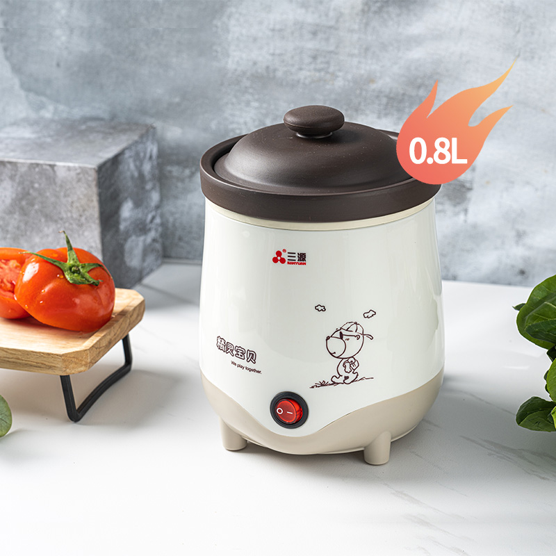 三源紫砂锅迷你电炖炖锅电炖蛊电炖锅砂锅陶瓷小炖锅煲汤煮粥家用