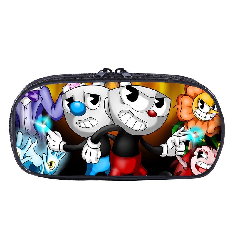 茶杯头卡通儿童铅笔盒小学生文具盒帆布笔袋大容量男工具包,玩具/童车/益智/积木/模型,笔袋,淘宝优惠券,粉丝福利购,淘宝优惠卷