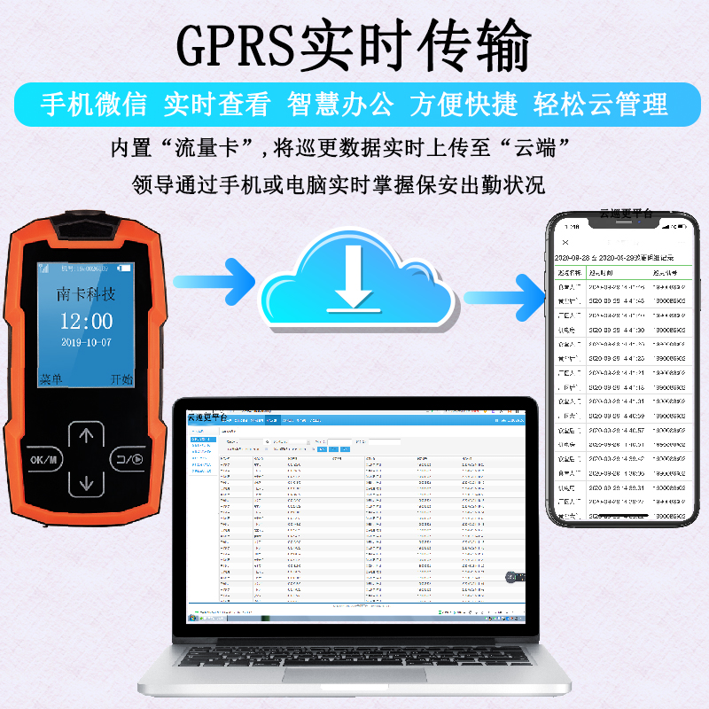 南卡巡更棒巡更器智能电子巡更系统保安巡逻棒打点器物业巡检仪器