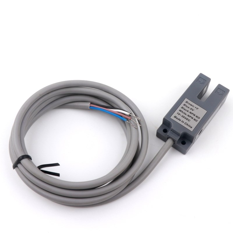 U槽型光电开关KU-07G奶茶封口机电眼感应器SU-07凹形光电白光绿光