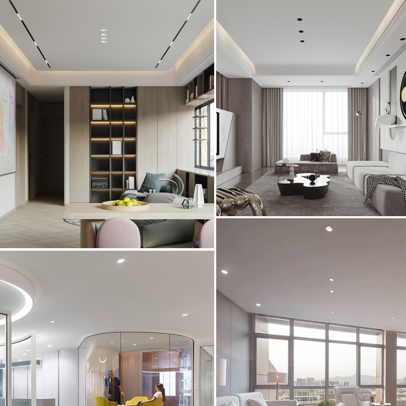 嵌入式窄边框cob家用无主灯深杯防眩洗墙灯led射灯筒灯窄边天花灯