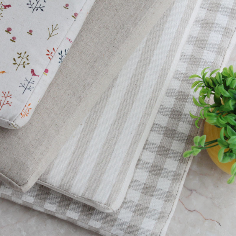 ZKK风 棉麻亚麻 椅垫坐垫餐椅垫 可脱换 飘窗垫沙发垫