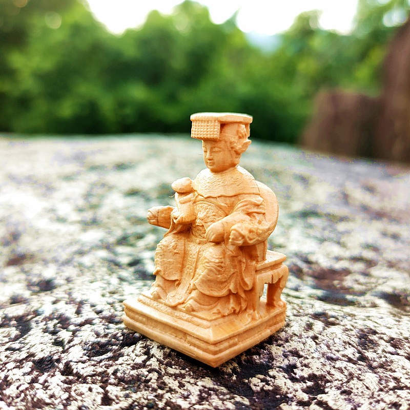 黄杨木雕妈祖天上圣母娘妈随身佛龛人物实木圆雕工艺品摆件华艺坊