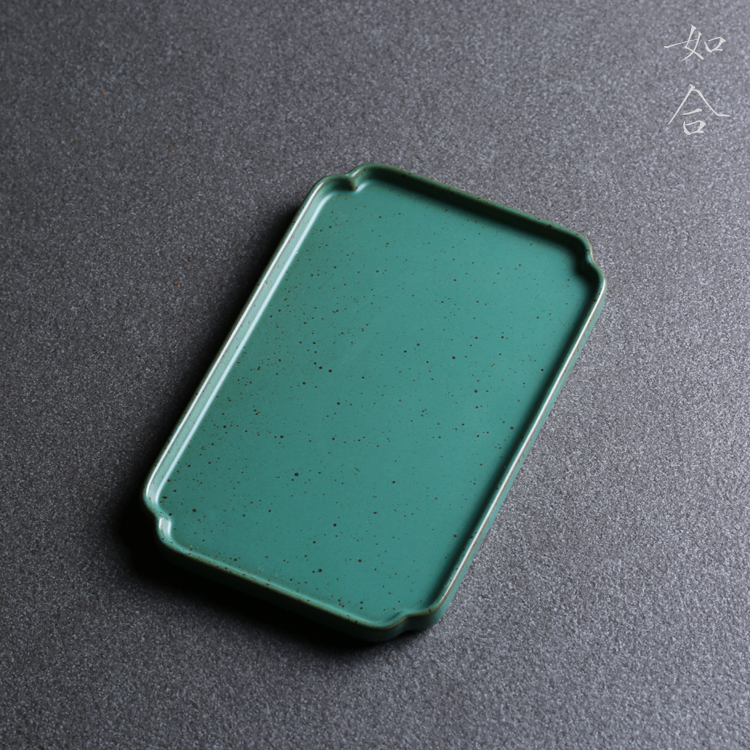 如合 迷你小巧干泡盘小壶承壶垫茶台茶盘茶海绿色白色黑色陶瓷