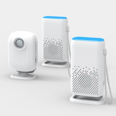 店铺欢迎光临感应门铃红外人体感应分体门铃无线迎宾器语音提示器