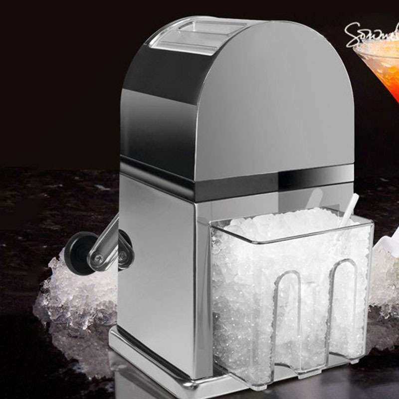 手摇搅冰机家用手动刨冰器酒吧KTV碎冰机 鸡尾酒冰块颗粒机沙冰器