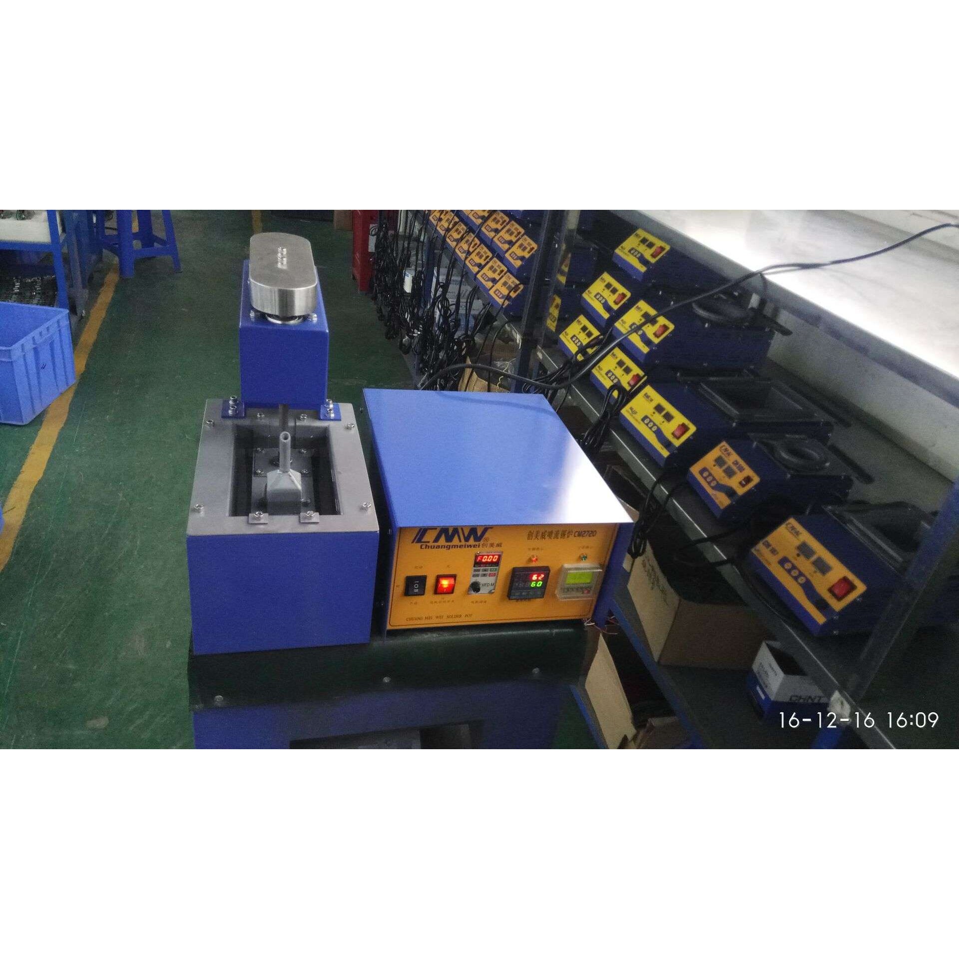 焊线端子喷流锡炉/接头线端表面接驳上锡自动喷锡表面可上锡成功