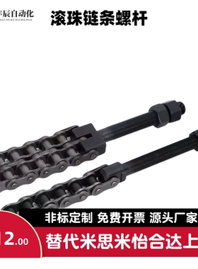 10B10A-2双排12A链条调节螺杆单排16A20A滚珠链条螺杆08B-1螺杆