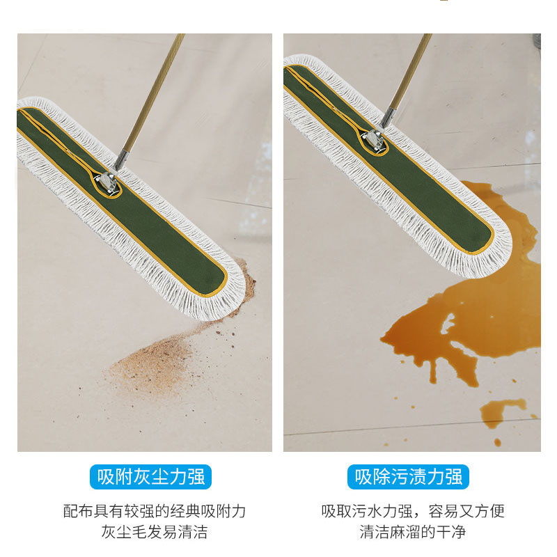 平板拖把旋转大尘推家用工厂车间排拖棉线瓷砖一拖净地推布长平推