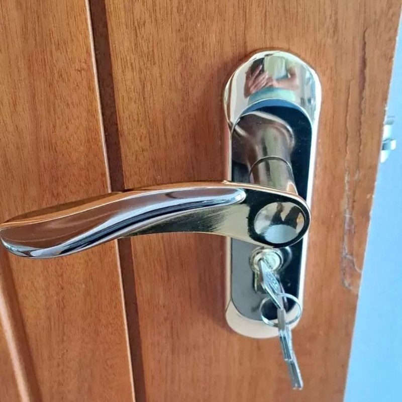 房门锁具老式室内通用型卧室单舌门锁木门手柄门把手换锁家用