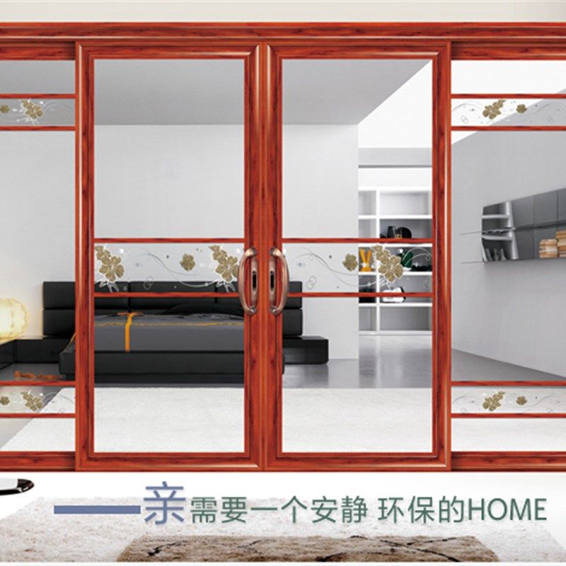 南京定制铝合金厨房推拉门阳台钢化玻璃移门卫生间单扇滑门隔断门